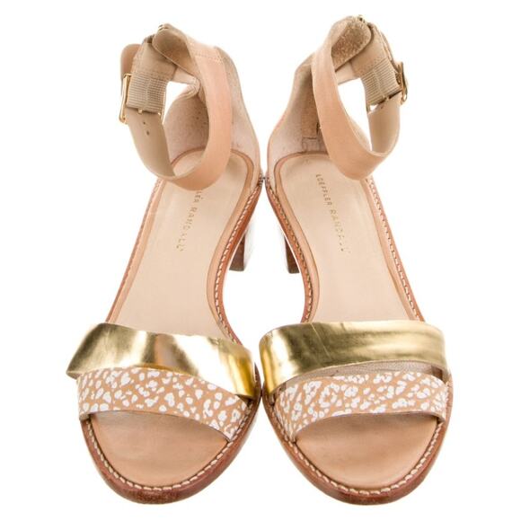 Loeffler Randall Leather Colorblock Pattern Sandals 8.5 - Picture 1 of 8